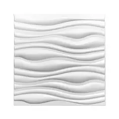 MERCAR RAY - Panel Decorativo 3D PVC Blanco 4m² 16 paneles 50x50cm