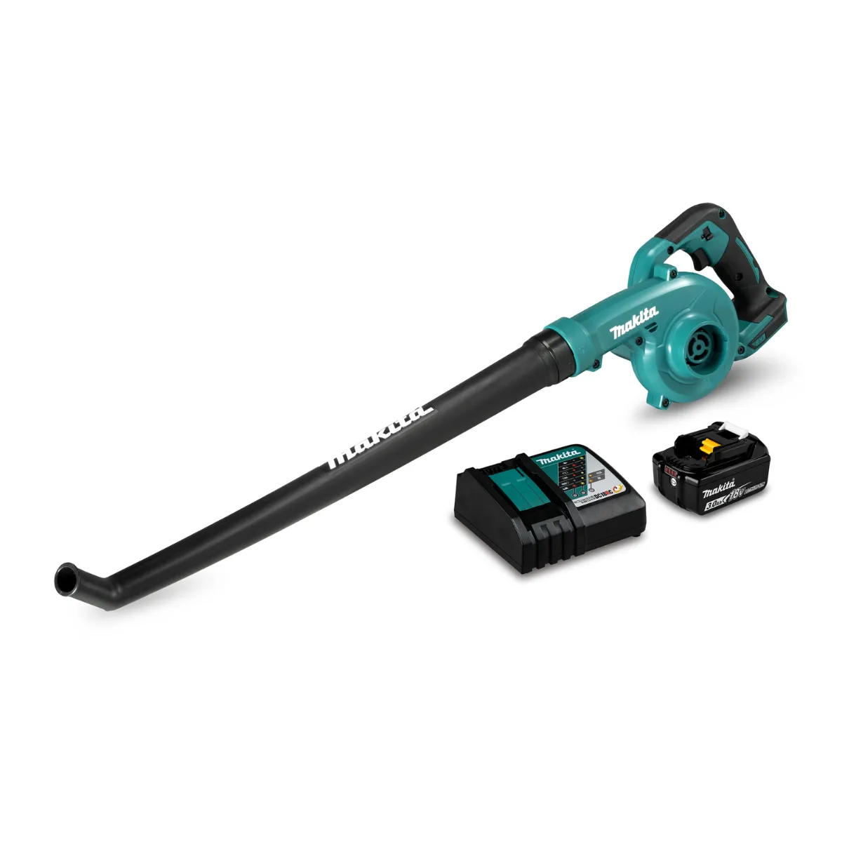 MAKITA - Soplador aspirador inalambrico con cargador y bateria Makita