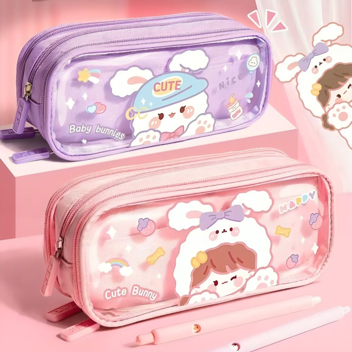 OEM - Estuche con Diseño Kawaii Surtido de Colores y Estilos.