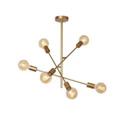 BOSCO - LAMPARA COLGANTE LESTER DORADO MATE 6XE27 - Dorado