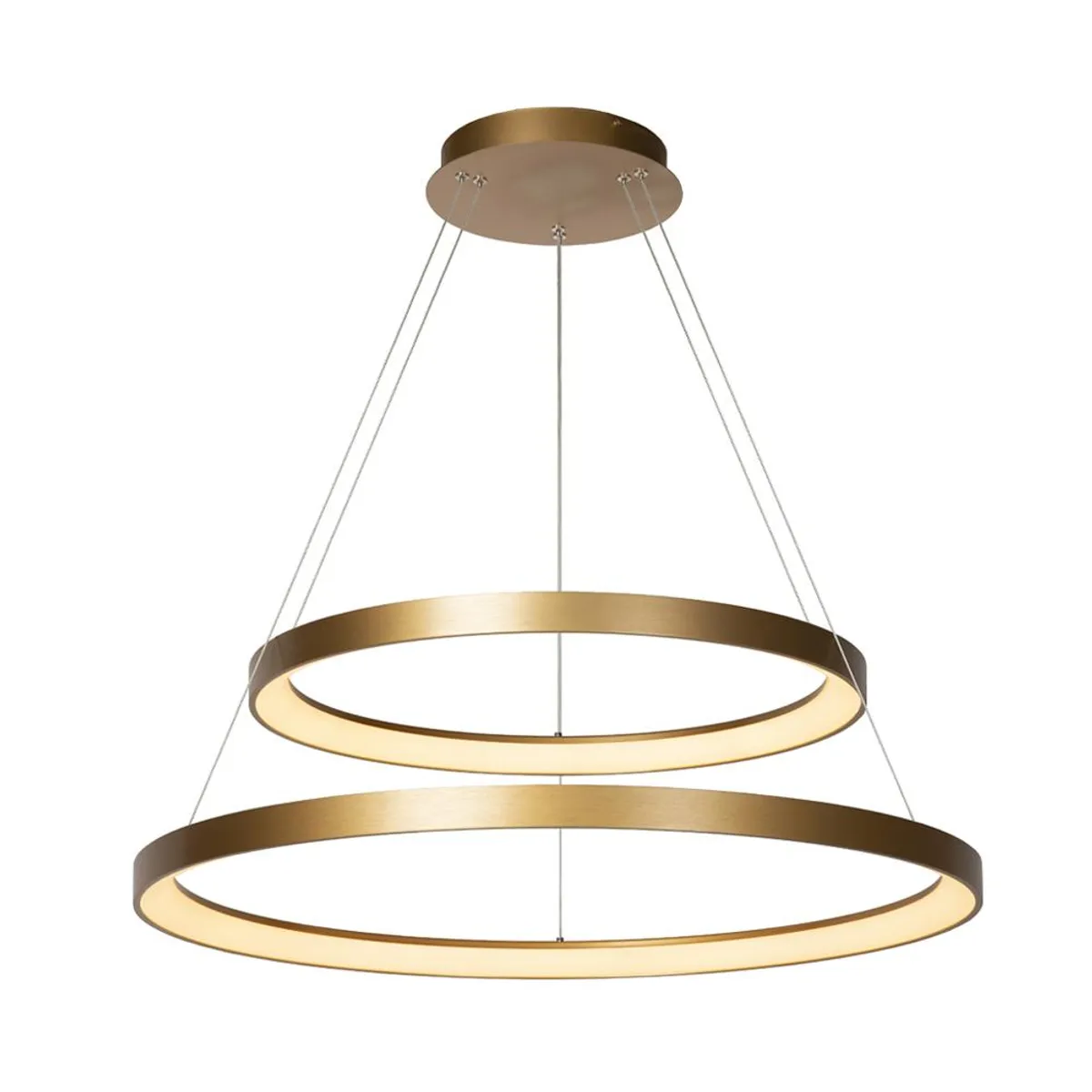 BOSCO - LAMPARA COLGANTE DUO VIDAL DORADO MATE LED Ø78cm - Dorado
