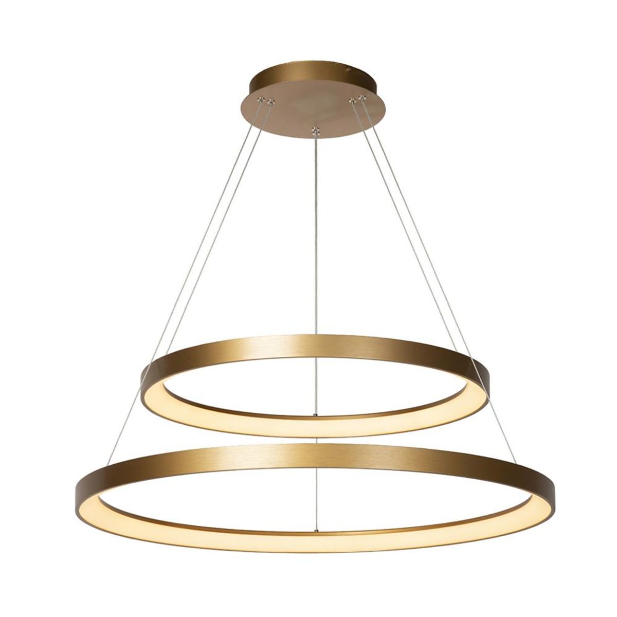 BOSCO - LAMPARA COLGANTE DUO VIDAL DORADO MATE LED Ø78cm - Dorado