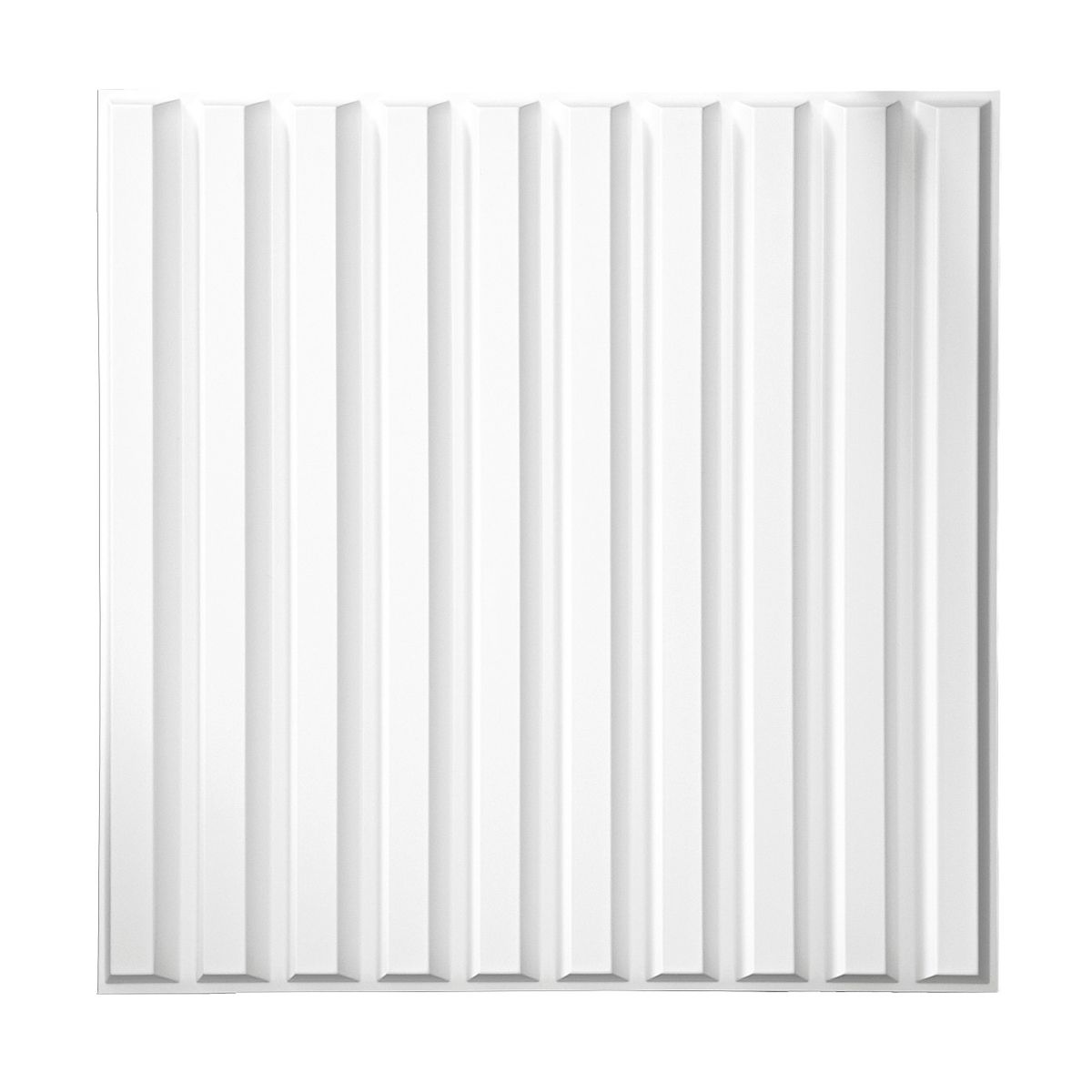 MERCAR RAY - Wall Panel Decorativo 3D PVC Liston Blanco 4m² 16 paneles 50x50cm
