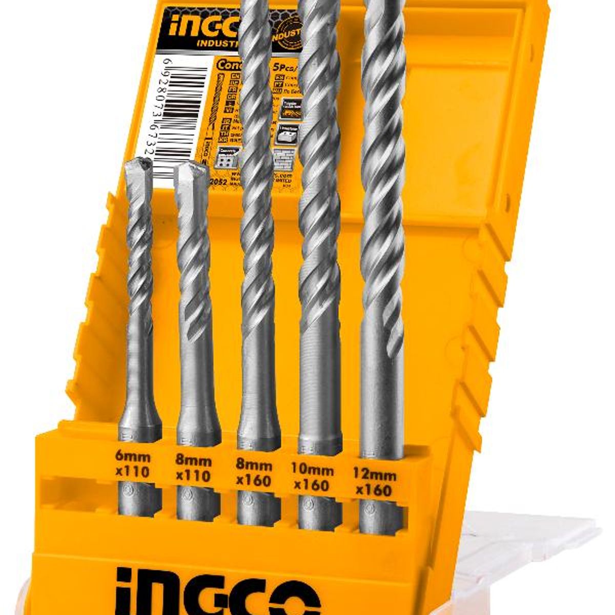 INGCO - Set Brocas para Concreto SDS PLUS 5 Piezas 6 - 12mm