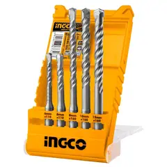 INGCO - Set Brocas para Concreto SDS PLUS 5 Piezas 6 - 12mm