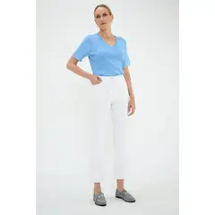 MA GRIFFE - Pantalon Crudo Mujer Magriffe