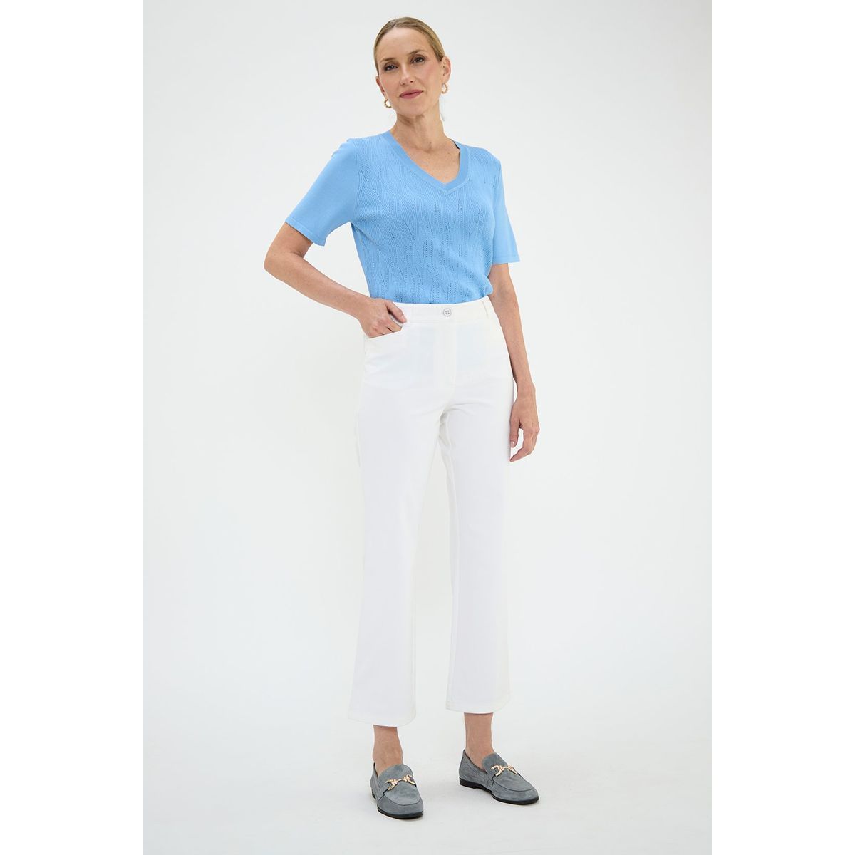 MA GRIFFE - Pantalon Crudo Mujer Magriffe