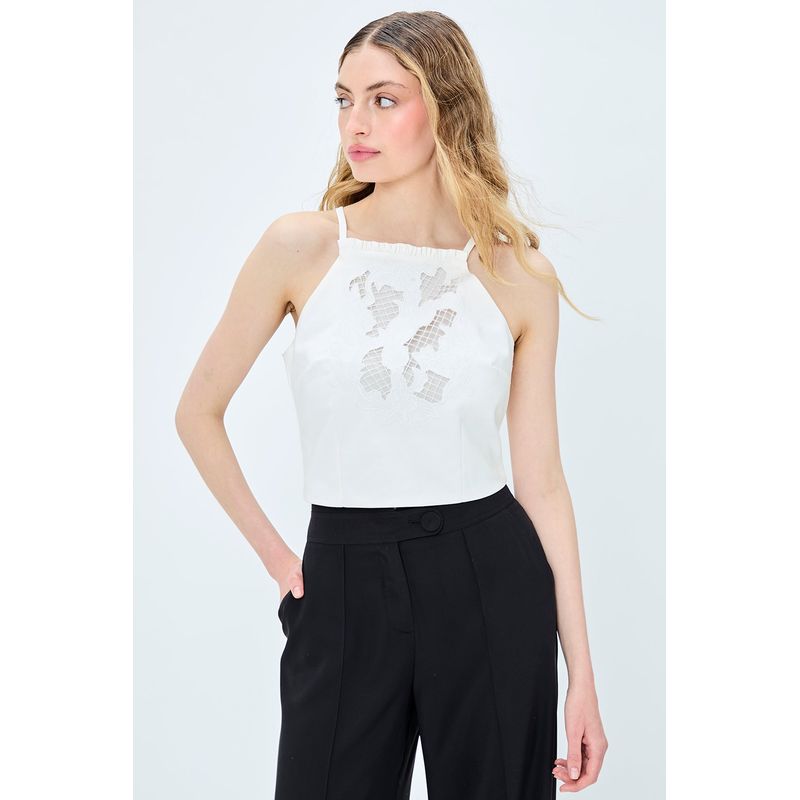 IO - Blusa Sin Mangas Crudo Mujer Io