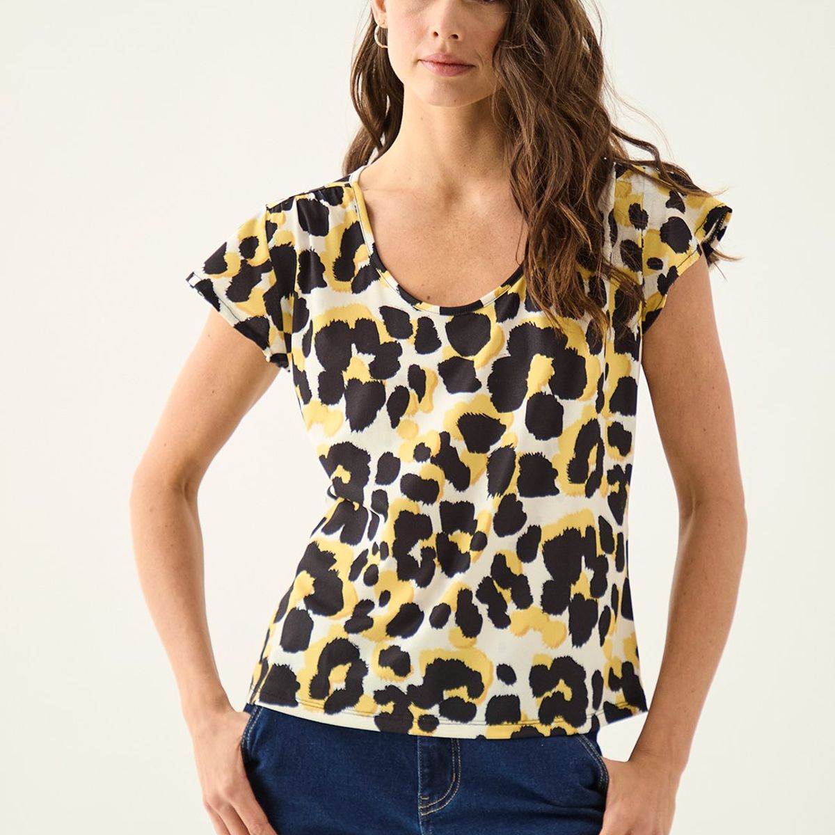 ASH - Polera Manga Corta Crudo Mujer Ash