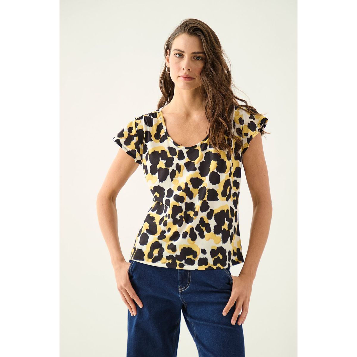 ASH - Polera Manga Corta Crudo Mujer Ash