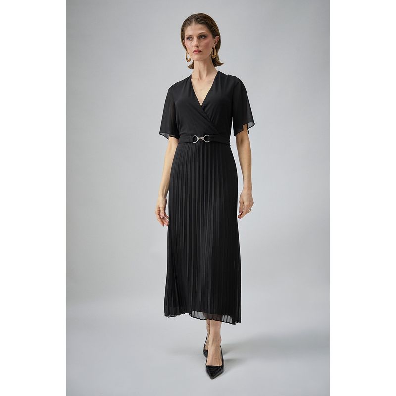 MA GRIFFE - Vestido Coctail Largo Negro Magriffe