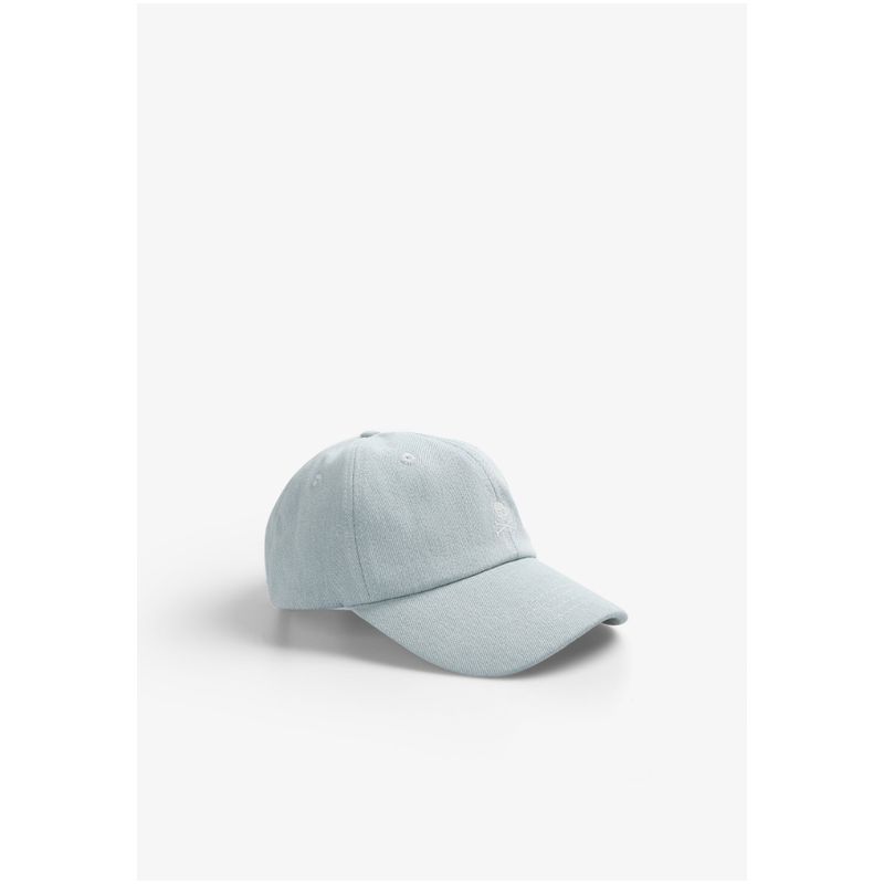 SCALPERS - Gorra Calavera Bordada Tono Denim