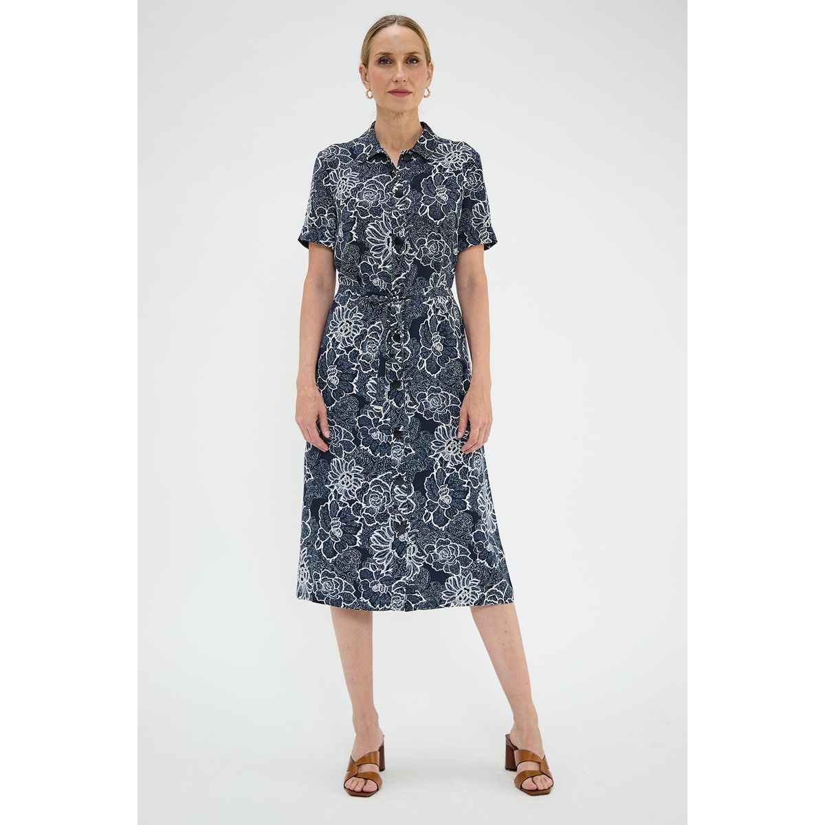 MA GRIFFE - Vestido Largo Azul Marino Mujer Magriffe