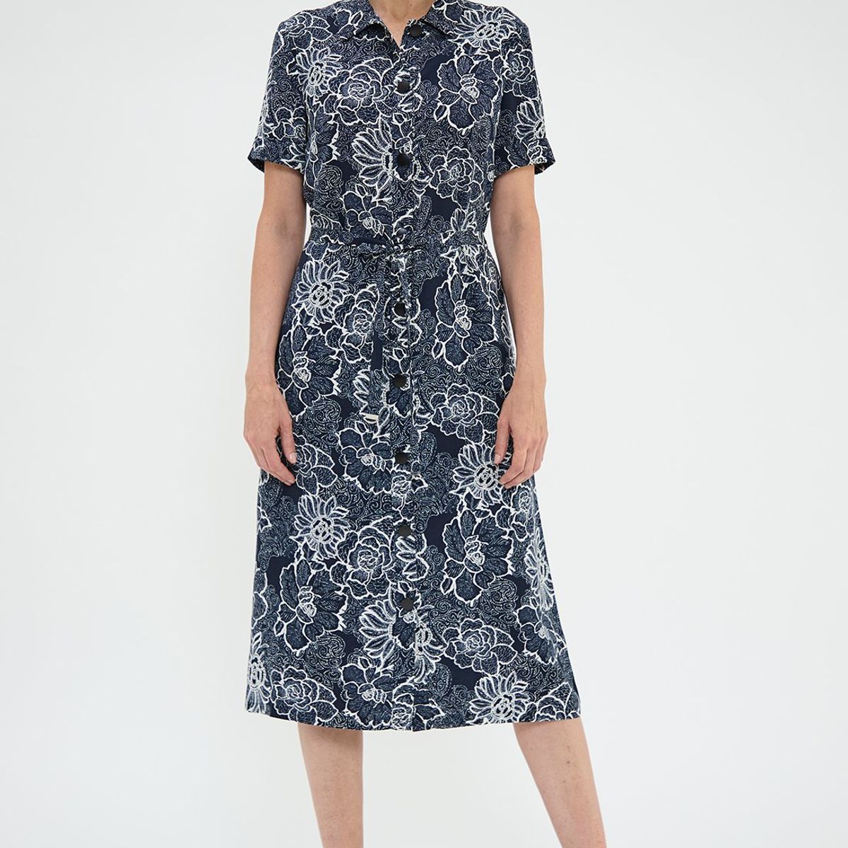 MA GRIFFE - Vestido Largo Azul Marino Mujer Magriffe