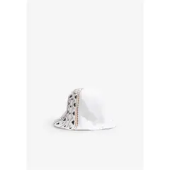 SCALPERS - Gorro Denim Detalle Bordado White