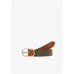 SCALPERS - Cinturón Piel Bicolor Khaki