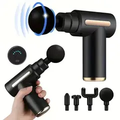 STARTECHOFFICE - Pistola de Masaje Portátil con 6 Velocidades 4 Cabezas Intercambiables