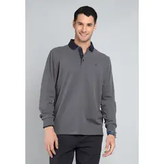 GUY LAROCHE - Polera Cuello Polo Manga Larga