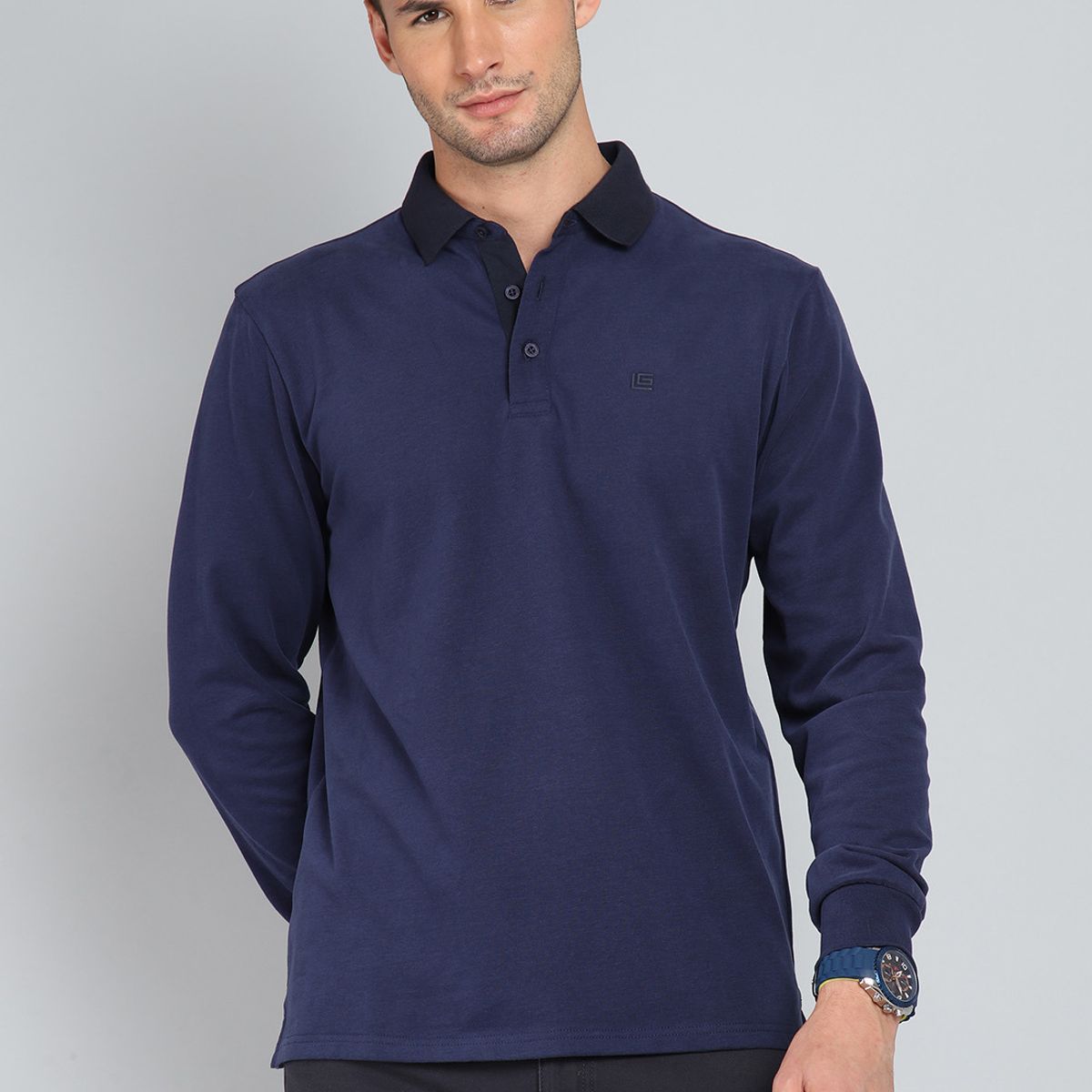 GUY LAROCHE - Polera Cuello Polo Manga Larga Guy Laroche GUY LAROCHE