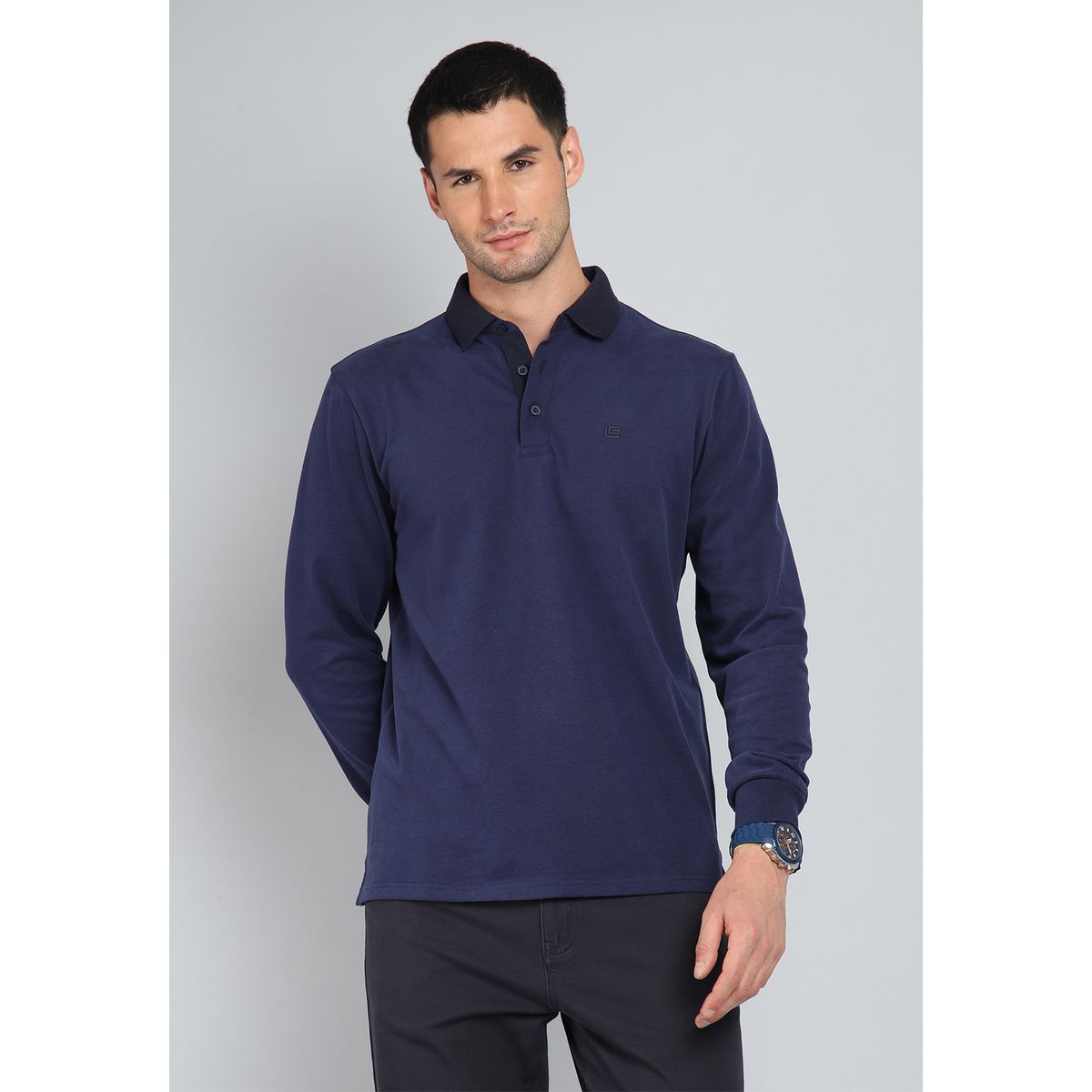 GUY LAROCHE - Polera Cuello Polo Manga Larga Guy Laroche GUY LAROCHE