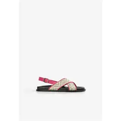 SCALPERS - Sandalias Planas Cruzadas Fucsia