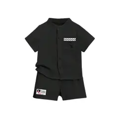 COLO COLO - CONJUNTO NEGRO CAMISA Y SHORT COLO-COLO