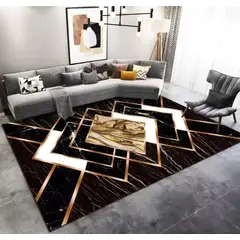 GENERICO - ALFOMBRA O TAPETE CON DISEÑO ESTILO MARMOL OSCURO 180X200CM TENG