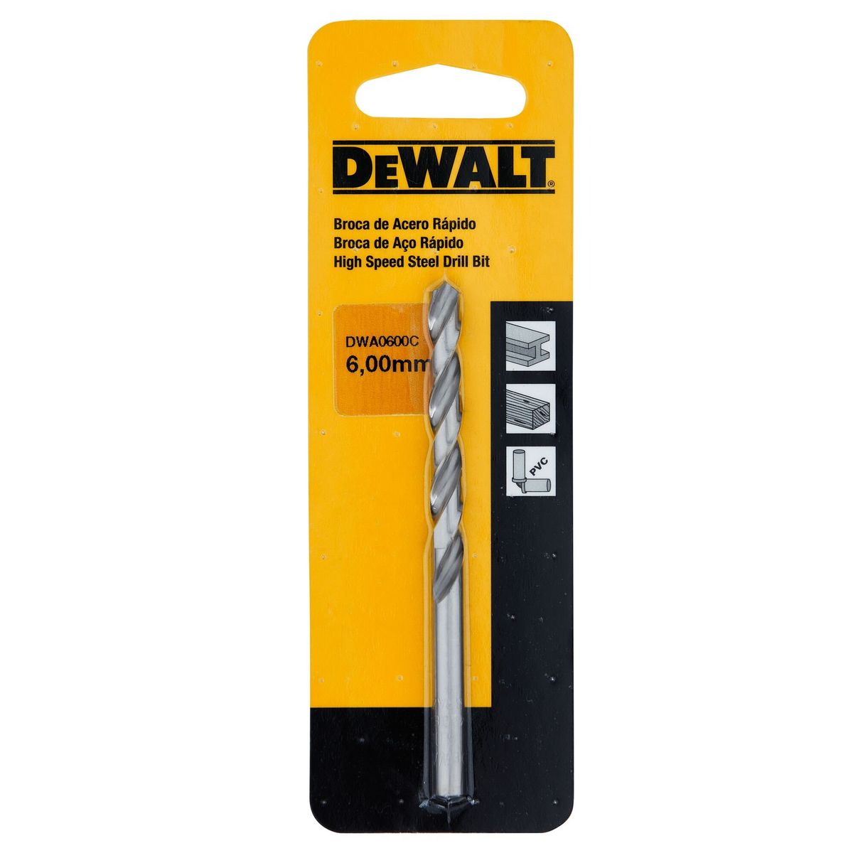 DEWALT - Broca de acero rápido multisuperficie 6mm DEWALT DWA0600C