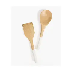 LOUNGE - Set Cubiertos Ensalada Madera Beige