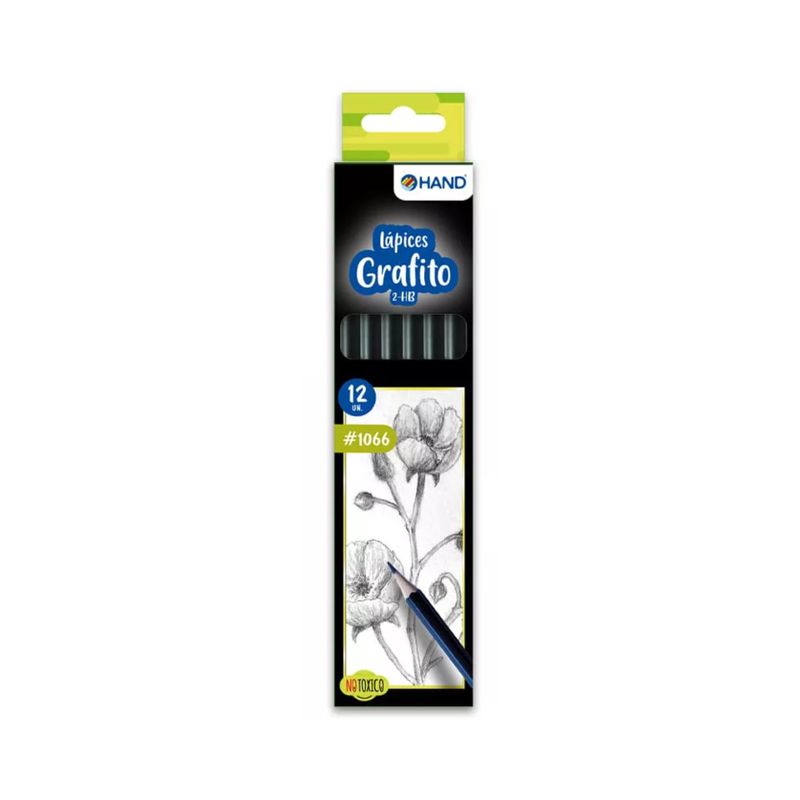 HAND - Lapices Grafito Hexagonales 2hb Sin Goma 12un Hand