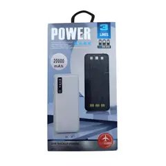 STARTECHOFFICE - Cargador Portátil 20000mAh 3 Puertos USB Pantalla LED Cables Incluido.