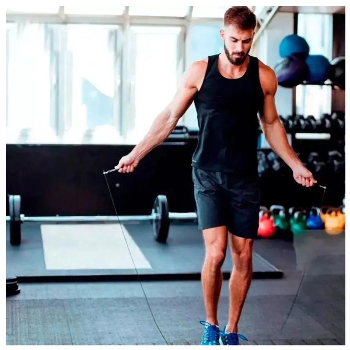 OEM - Cuerda Saltar Velocidad Aluminio Ajustable