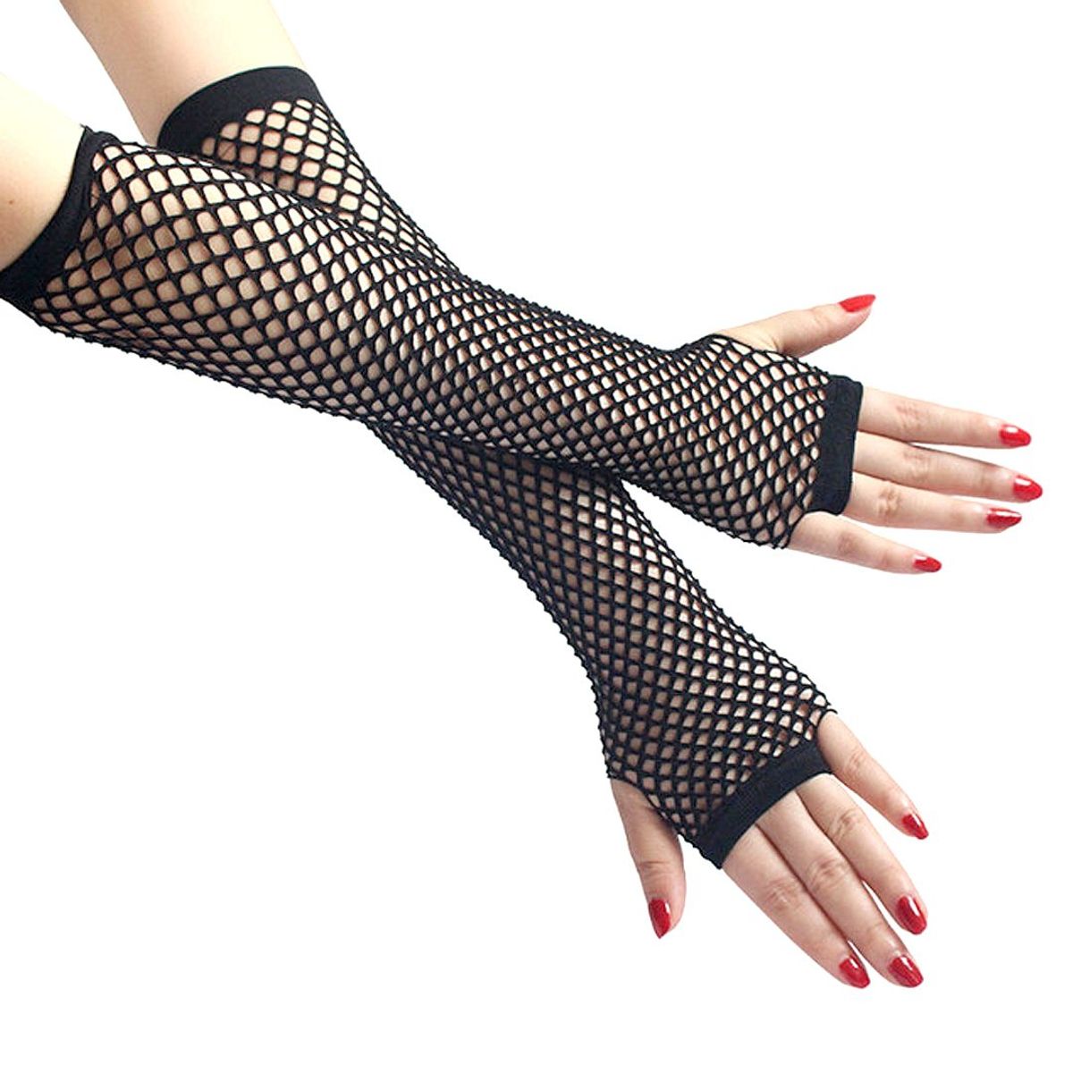 GENERICO - GUANTE MALLA LARGO NEGRO X1 UNI