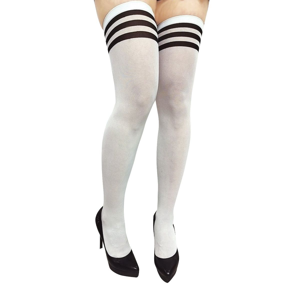 GENERICO - PANTY BLANCO RALLAS NEGRAS X1UNI