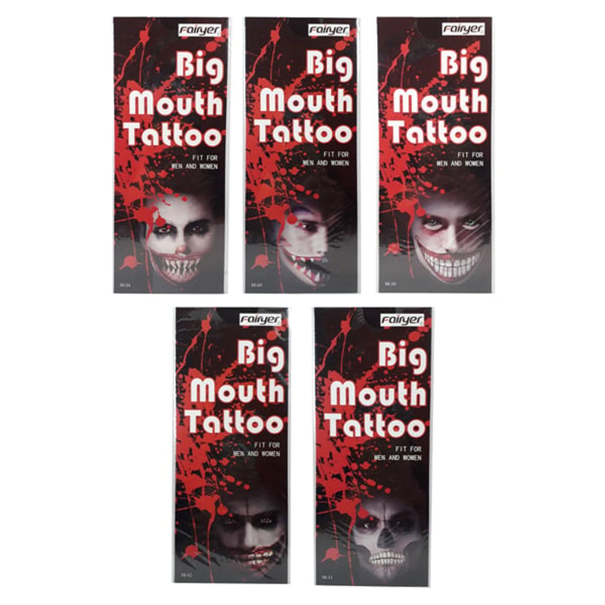 GENERICO - TATUAJE BOCA X12 PCS