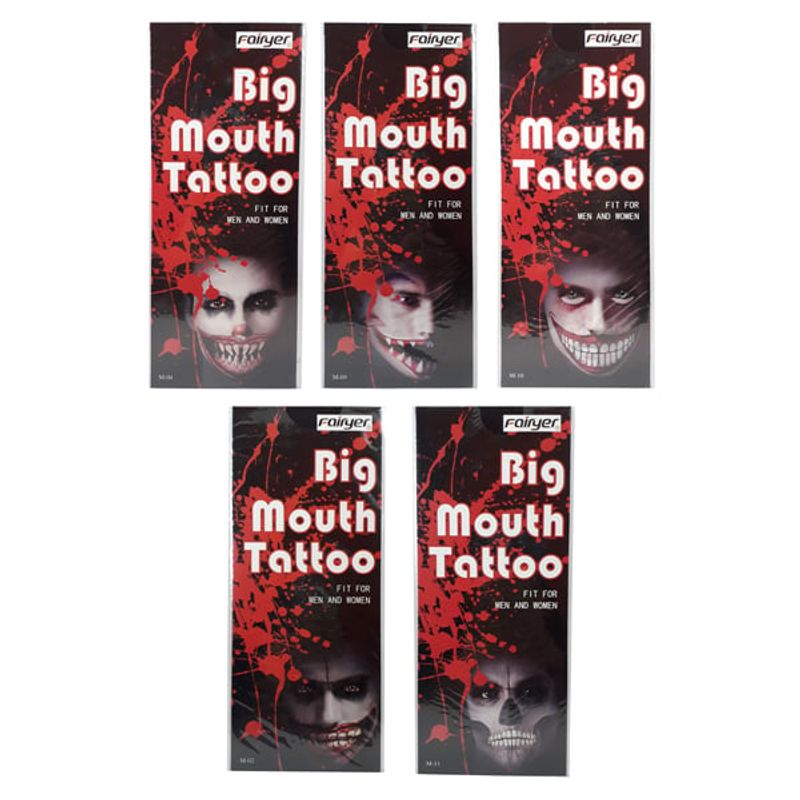 GENERICO - TATUAJE BOCA X12 PCS