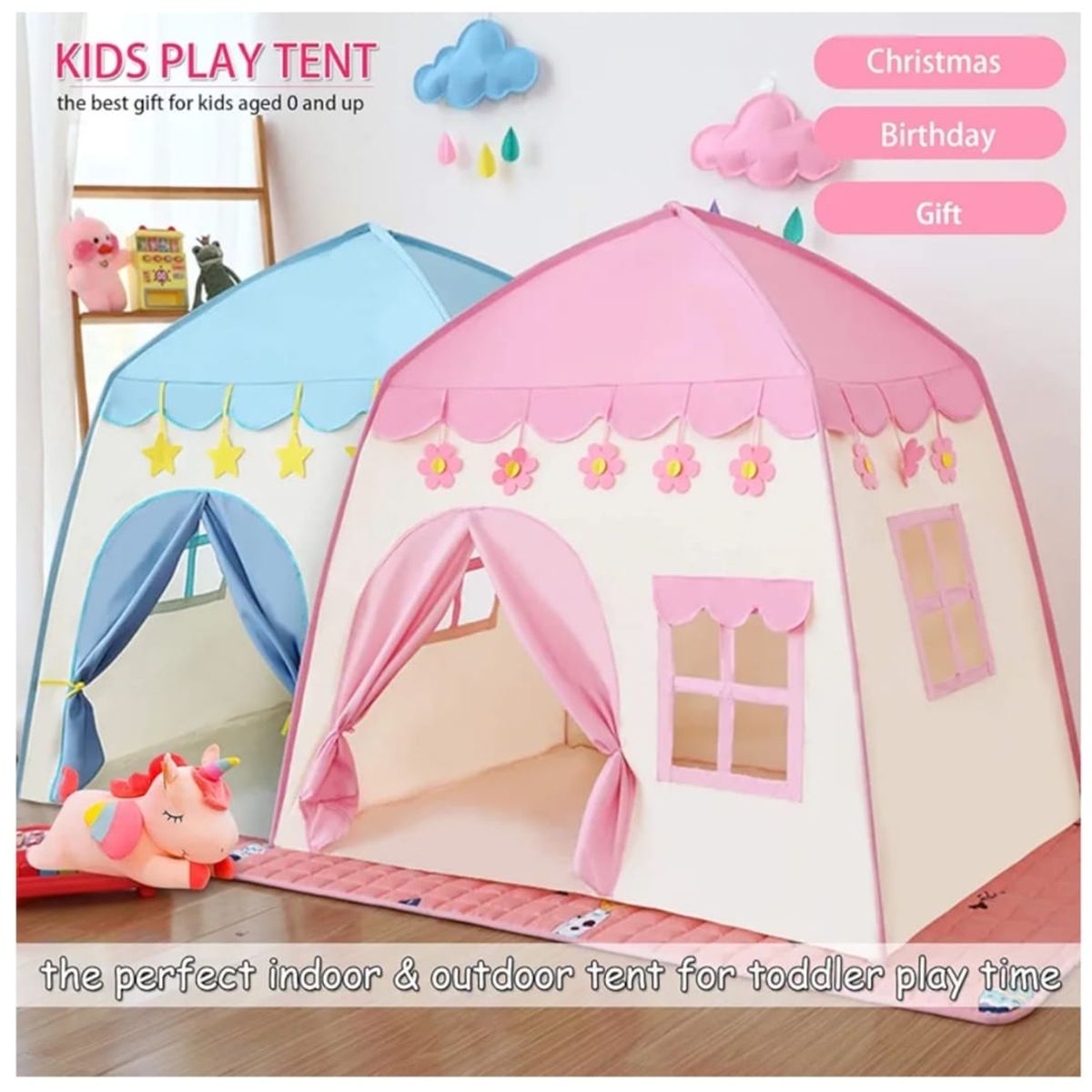 GENERICO - Carpa Casa Plegable Para Niños Rosa