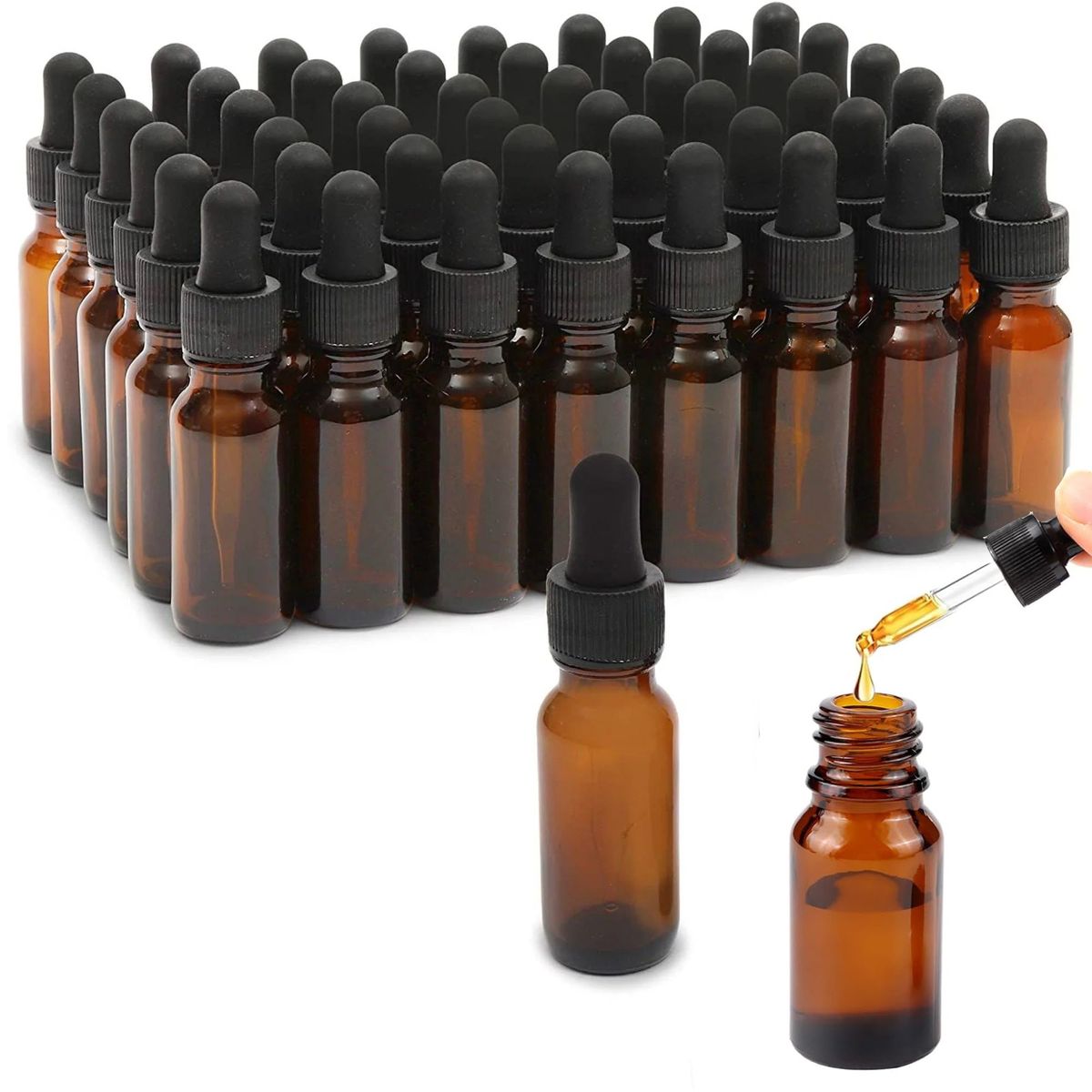 KUANGYE - Frascos De Vidrio Con Gotario 30ml Ambar Pack 25