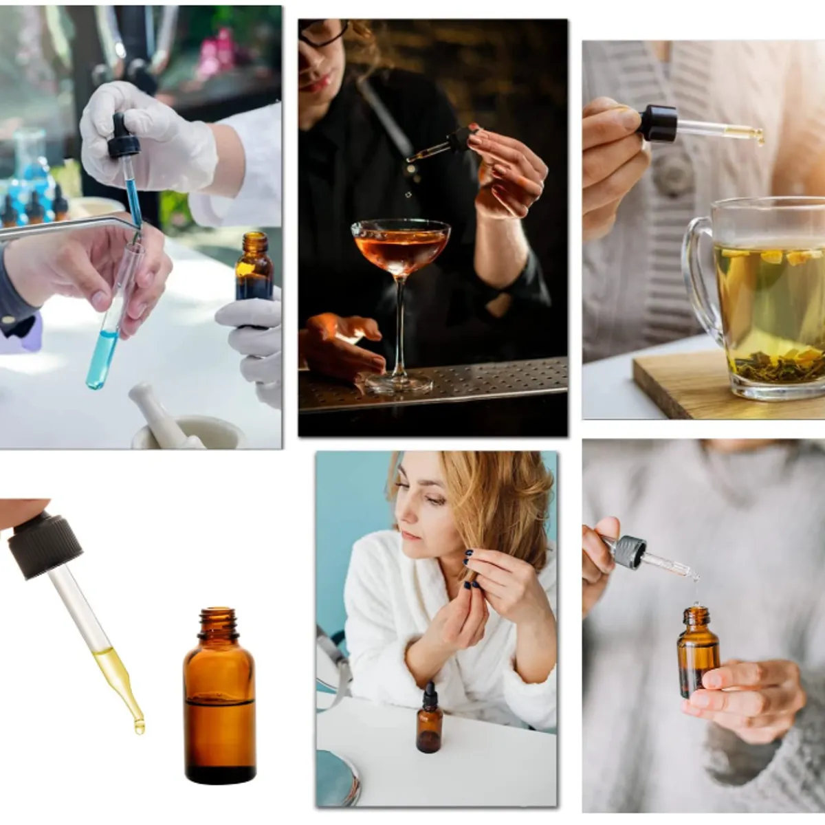 KUANGYE - Frascos De Vidrio Con Gotario 30ml Ambar Pack 25