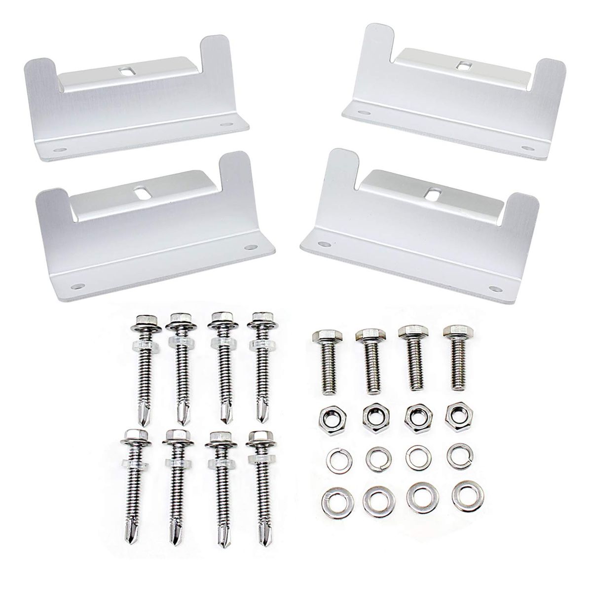 KUANGYE - Kit 4 Unidades Juego De Soportes De Montaje En Panel Solar