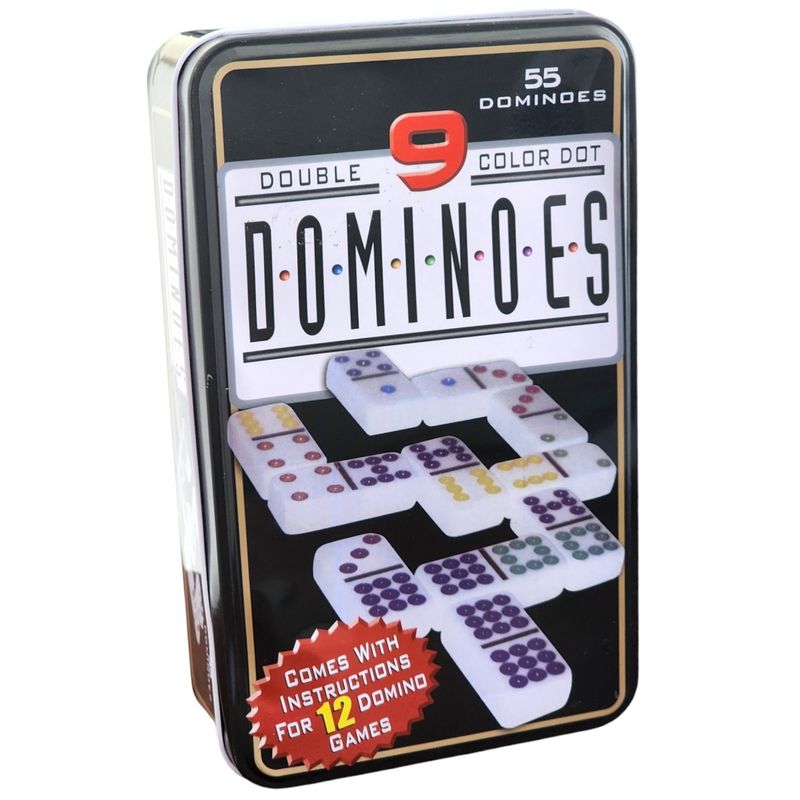 OEM - Juego Dominó Chancho 9 Caja Metálica 55 Piezas