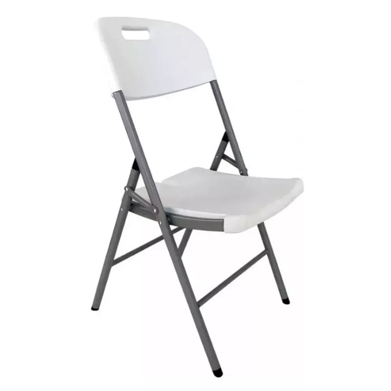 GENERICO - Silla Plegable Plastica Blanca 46x53x83cm.