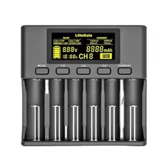 TECNOLAB - Cargador de Pilas Universal Carga Rápida para 6 Pilas TL110