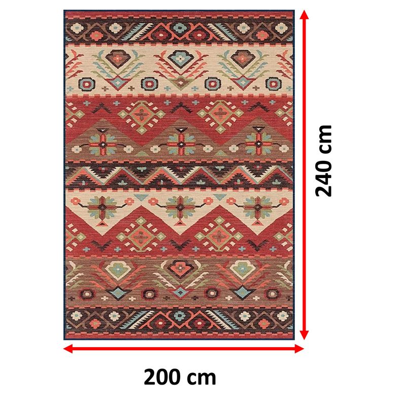 GENERICO - alfombra con diseño estilo indigena 200x240 gran sol