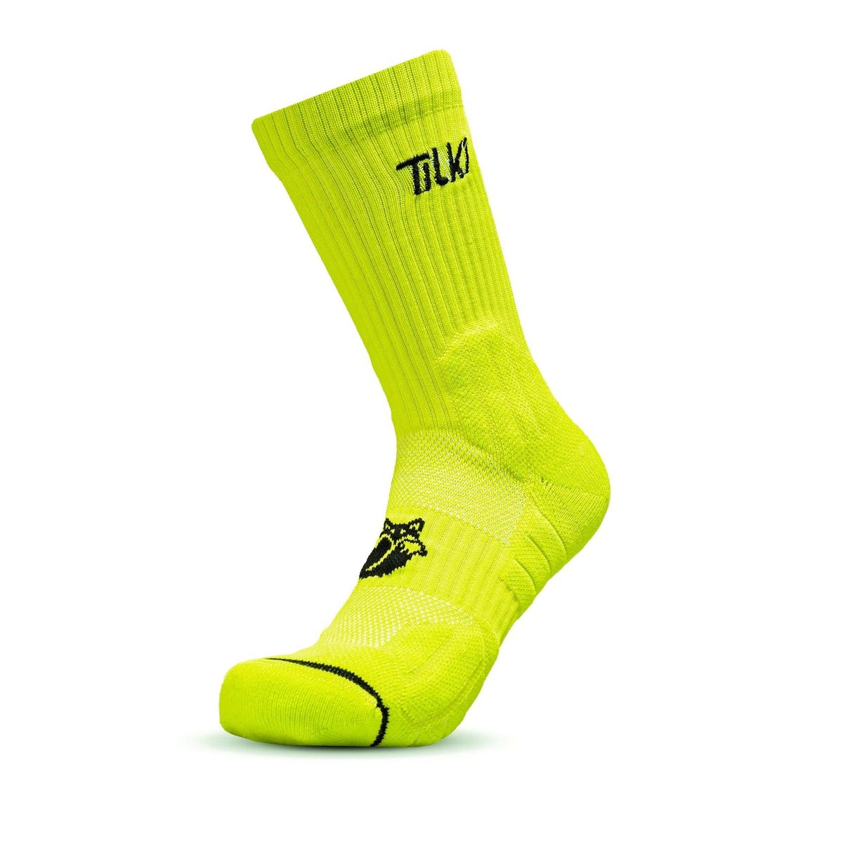 TILKI - Calcetín Tilki Crew D2 Lehinde Amarillo Fluor Tenis Padel