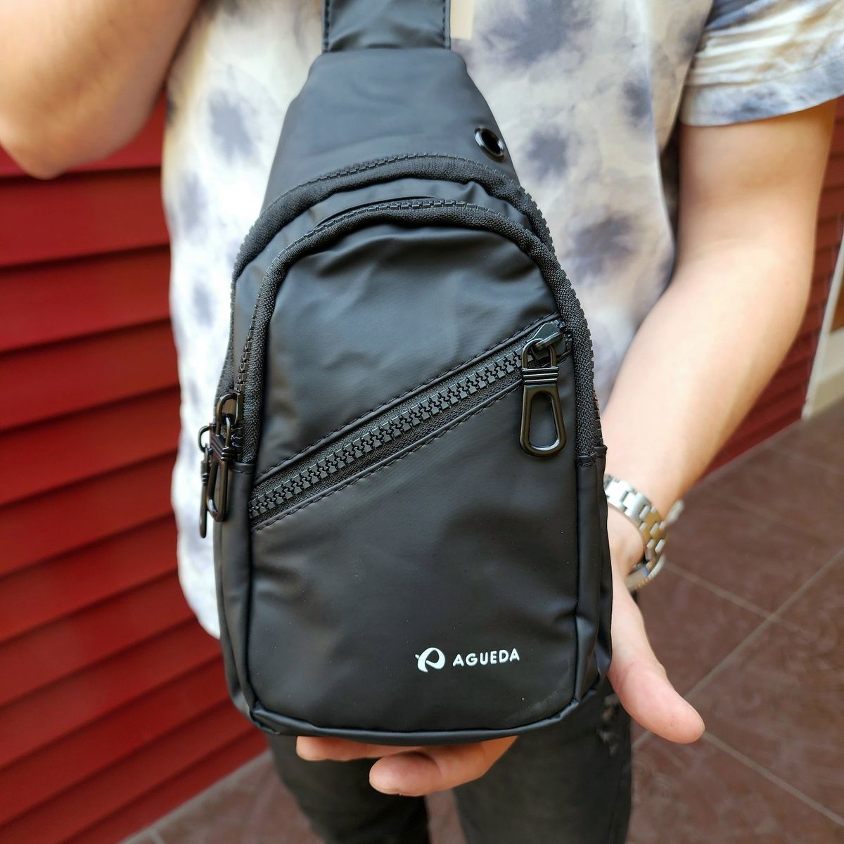 LEVURETT - BOLSO CROSSBODY PEQUEÑO ENGOMADO PARA HOMBRE - AGUEDA 08207