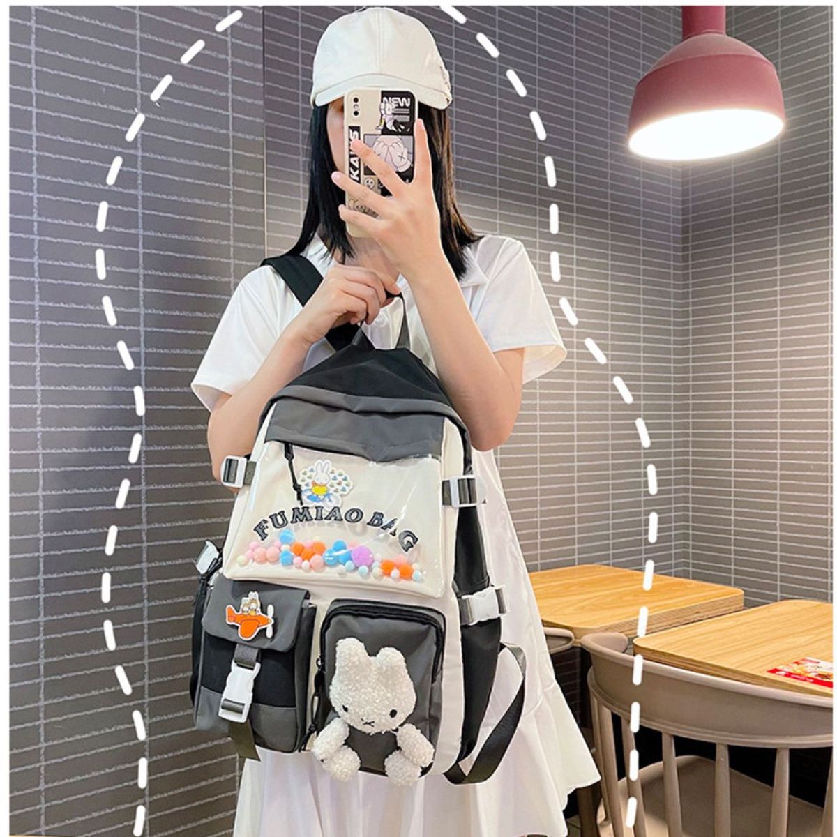 MV MOVAC - Mochila Infantil Bolso Escolar Kawaii Estilo Coreano Gran Capacidad 15L