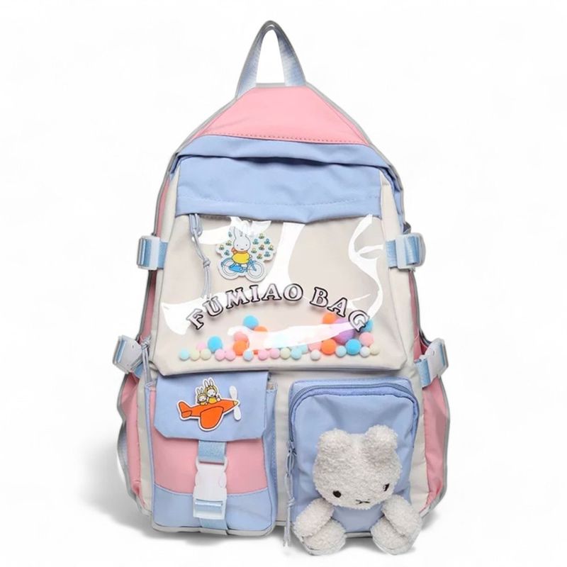 MV MOVAC - Mochila Bolso Escolar Kawaii Estilo Coreano Gran Capacidad 15L