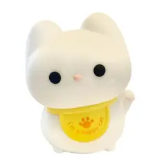 GENERICO - Lámpara Gato Maneki espanta cuco led niños touch silicona espantacuco