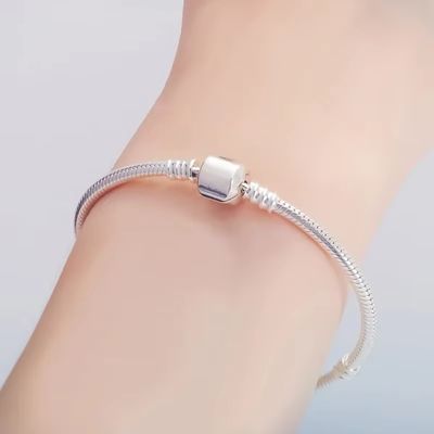 Imagen 2 del producto Pulsera Plateada de Acero para Charms 20 CM